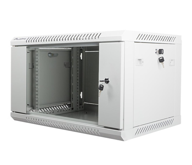 LANBERG Szafa instalacyjna wisząca 19'' 6U 600X450mm szara (drzwi szklane) WF01-6406-10S - 455388 - zdjęcie